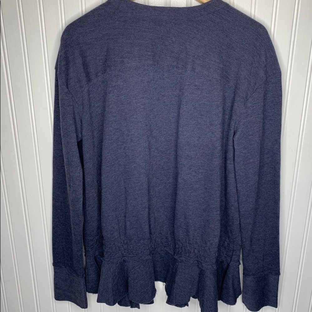 Susina Ruffle Raw Hem Cardigan - Picture 3 of 3